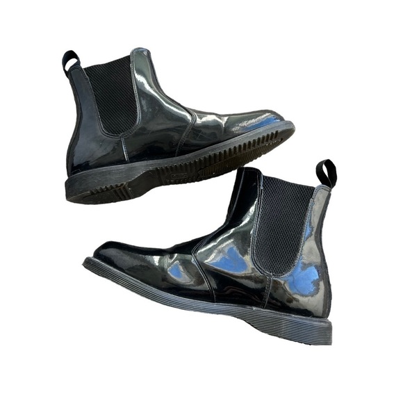 Dr. Martens - Faun Black Patent Leather Slip On Chelsea Boot Sz 9 - Picture 12 of 14